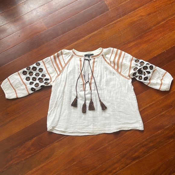 Piper Tops - Piper cotton cheesecloth smock top